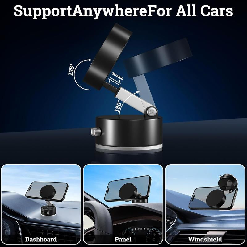 Portable Suction Cup Phone Holder Magnetic Holder for All Smartphones | Essential Accessory for Desk, Car and Travel